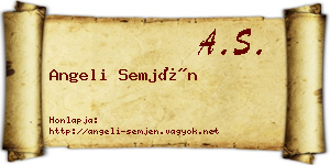 Angeli Semjén névjegykártya